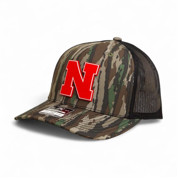 Nebraska Cornhuskers Scarlet 3D Snapback Trucker Hat- Realtree Timber/ Black - Picture 1 of 3